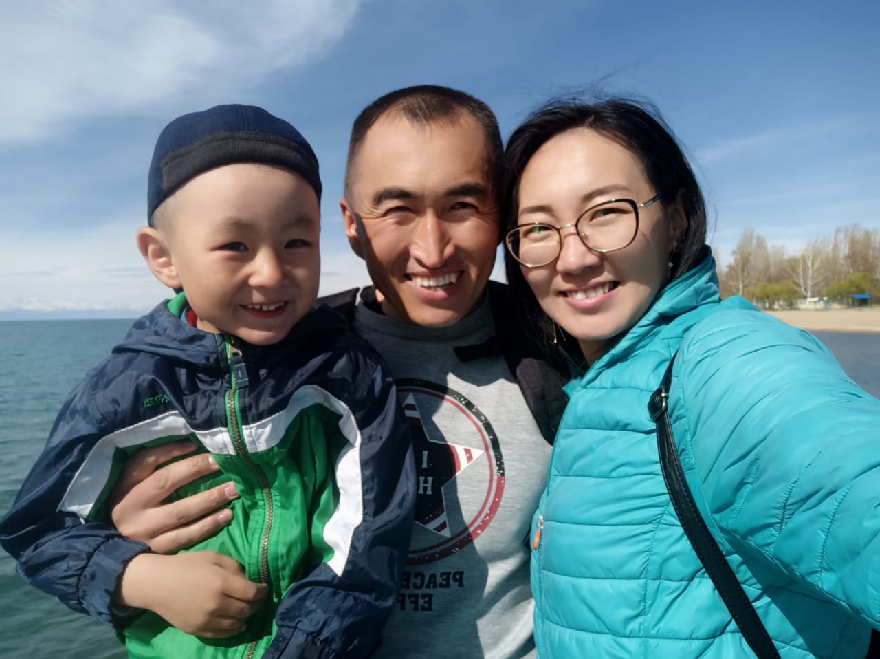 Photo of the family that owns the guesthouse